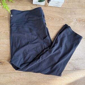Lululemon Invigorate Tights with Pockets BLACK High Rise Everlux 25" Size 18